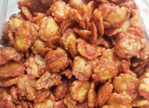 cara membuat keripik emping pedas manis