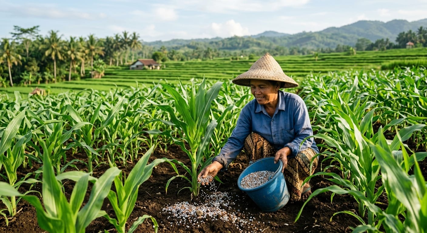 Cara Memupuk Jagung Sistem Kocor agar Panen Maksimal